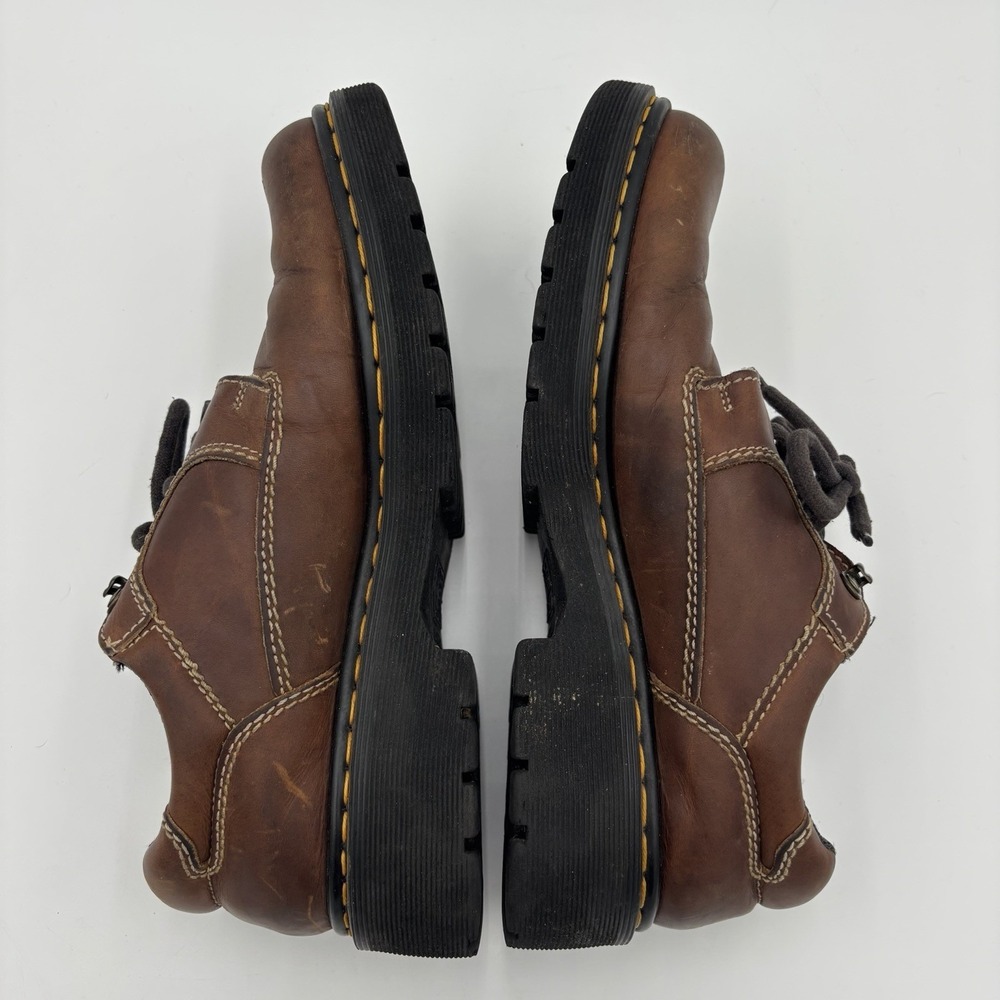 Doc Martens Distressed Brown Leather Goth Shoes Mens 9 Vintage - Picture 5 of 9